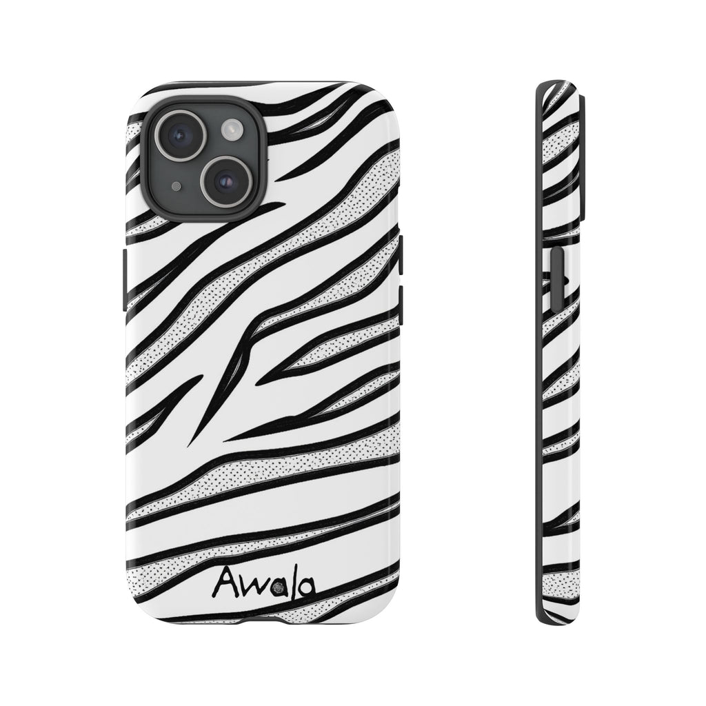Zebra Print Phone Case - Tough and Stylish Protective Cover